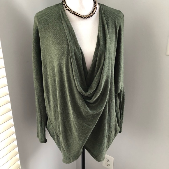 MaiTai Green Heathered Sweater Large Oversize - Picture 2 of 6